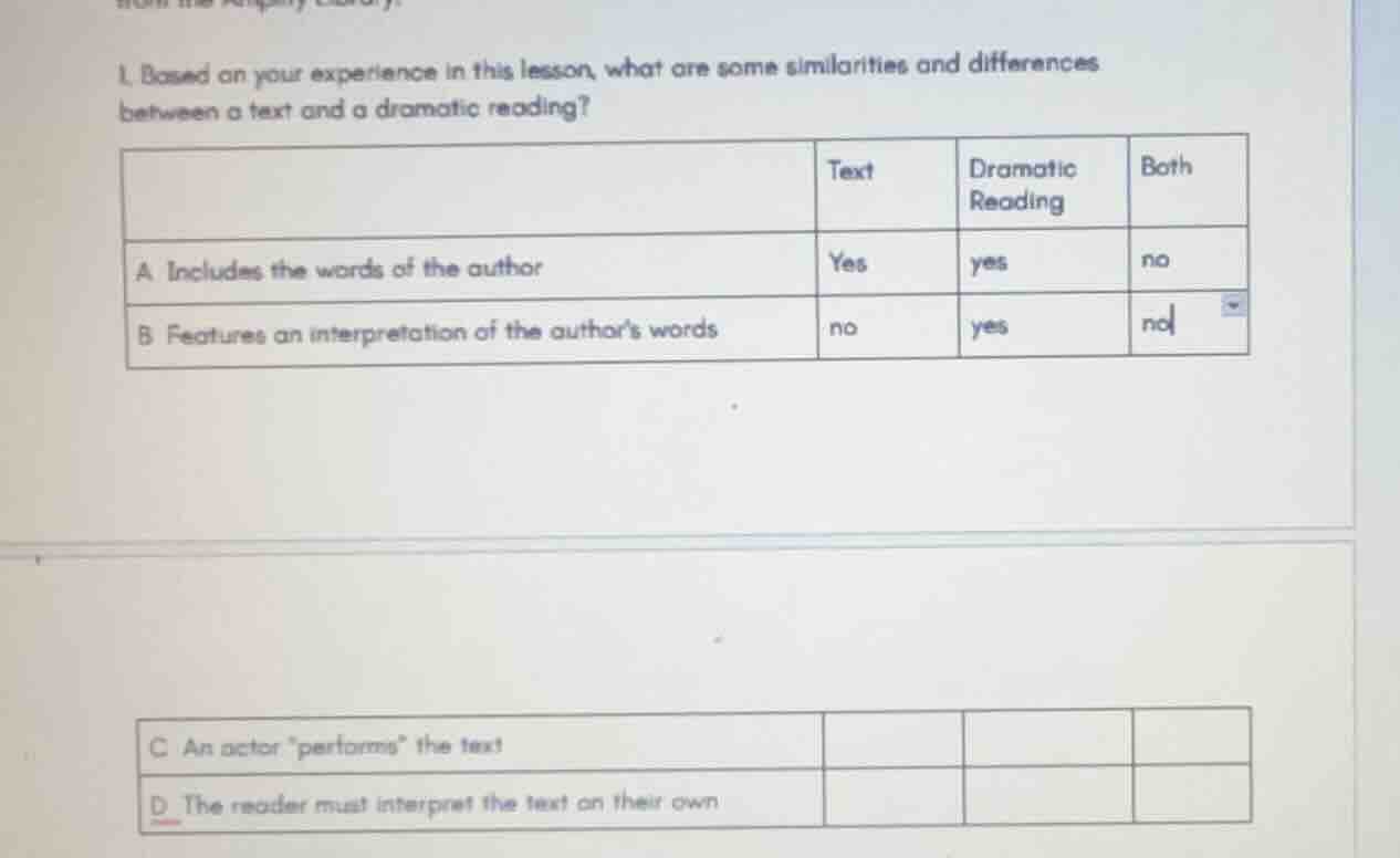 1. based on your experience in this lesson, what are some similarities …
