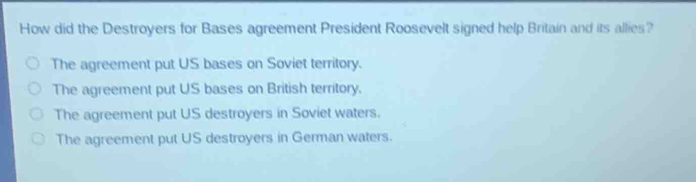 how did the destroyers for bases agreement president roosevelt signed h…