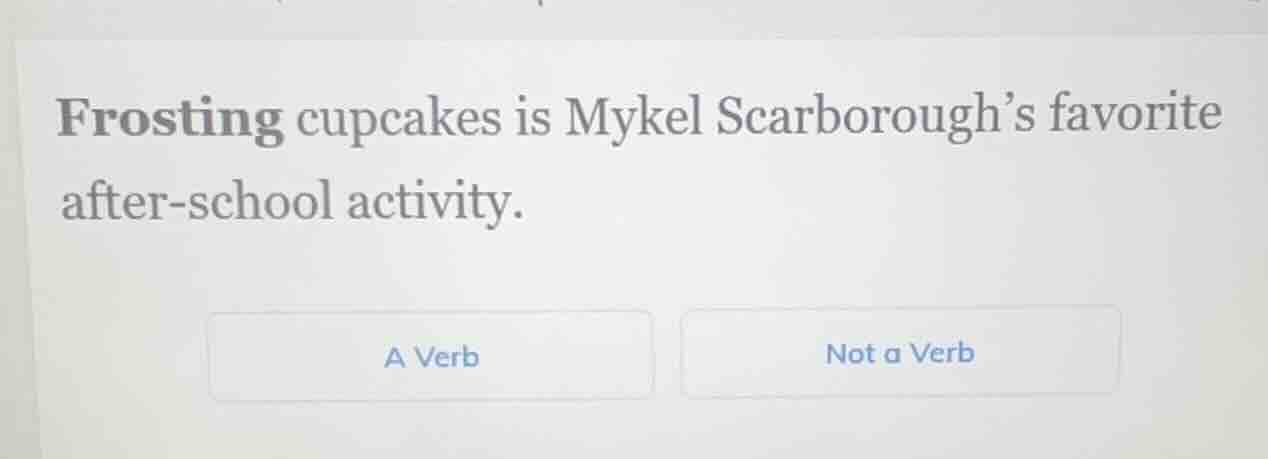 frosting cupcakes is mykel scarborough’s favorite after - school activi…