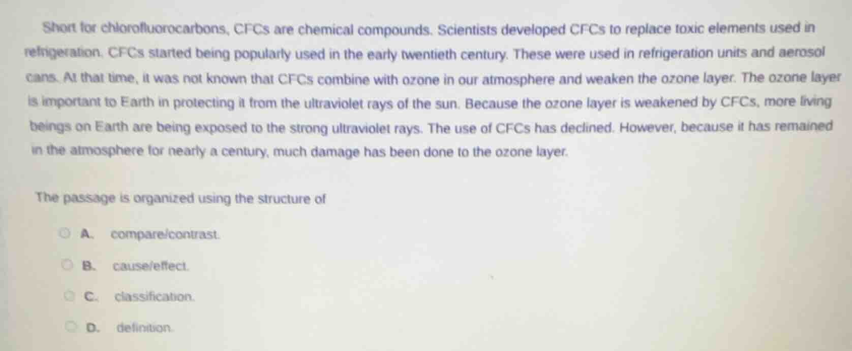 short for chlorofluorocarbons, cfcs are chemical compounds. scientists …