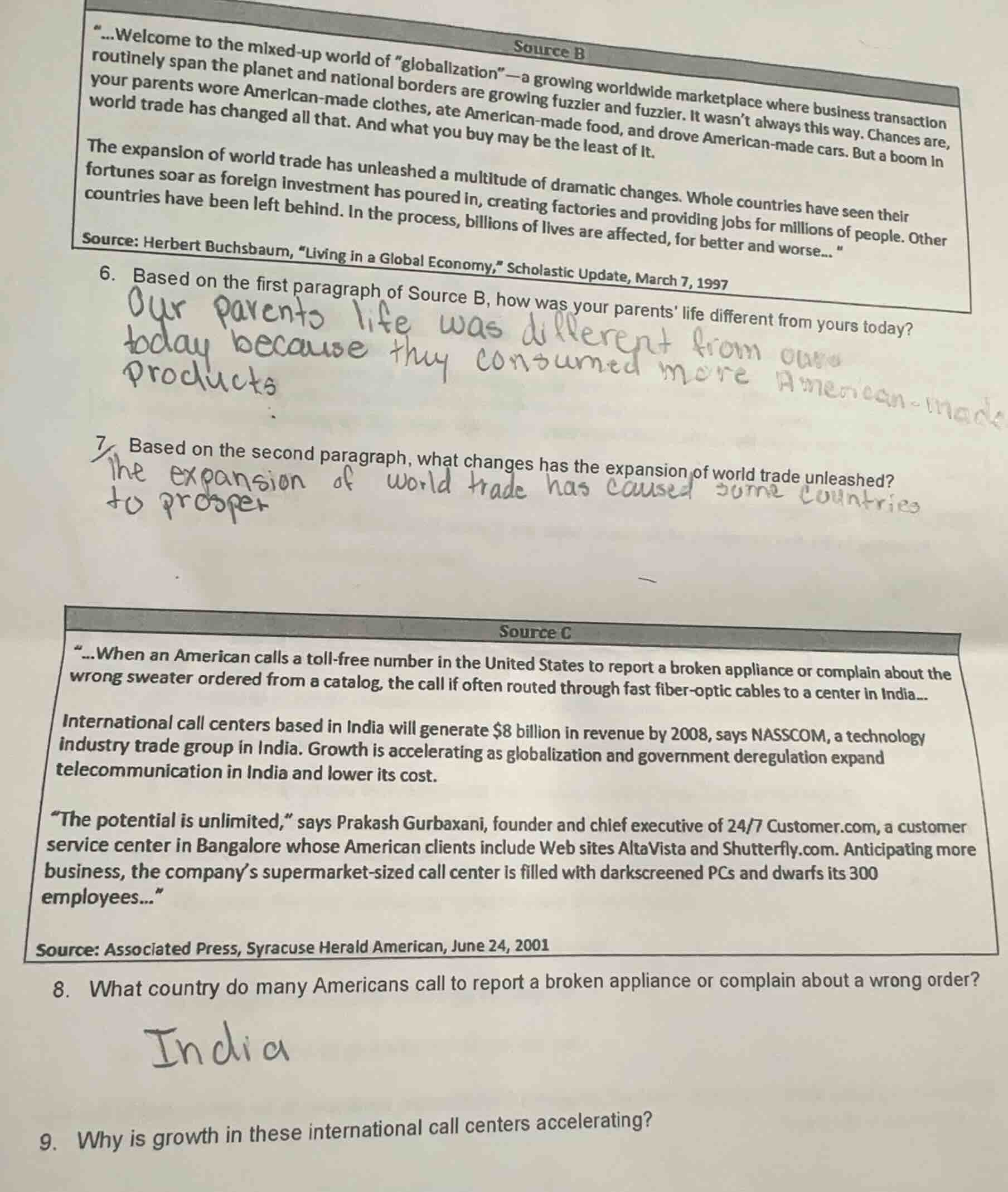 source b \...welcome to the mixed-up world of \globalization\—a growing…