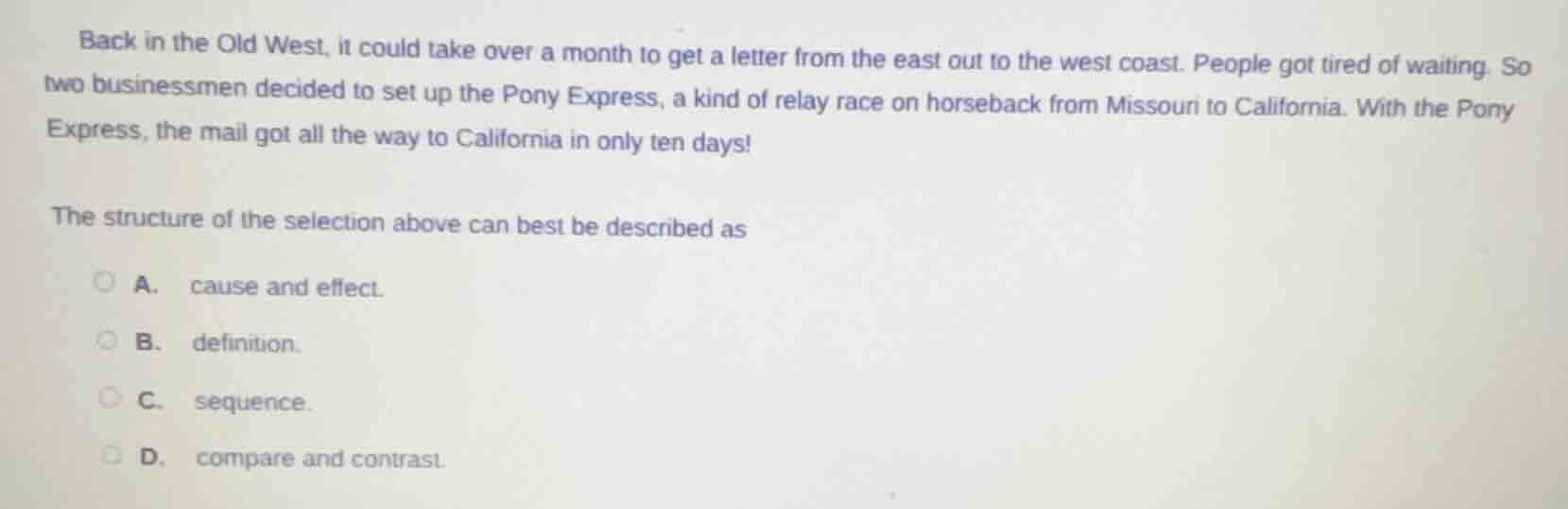 back in the old west, it could take over a month to get a letter from t…