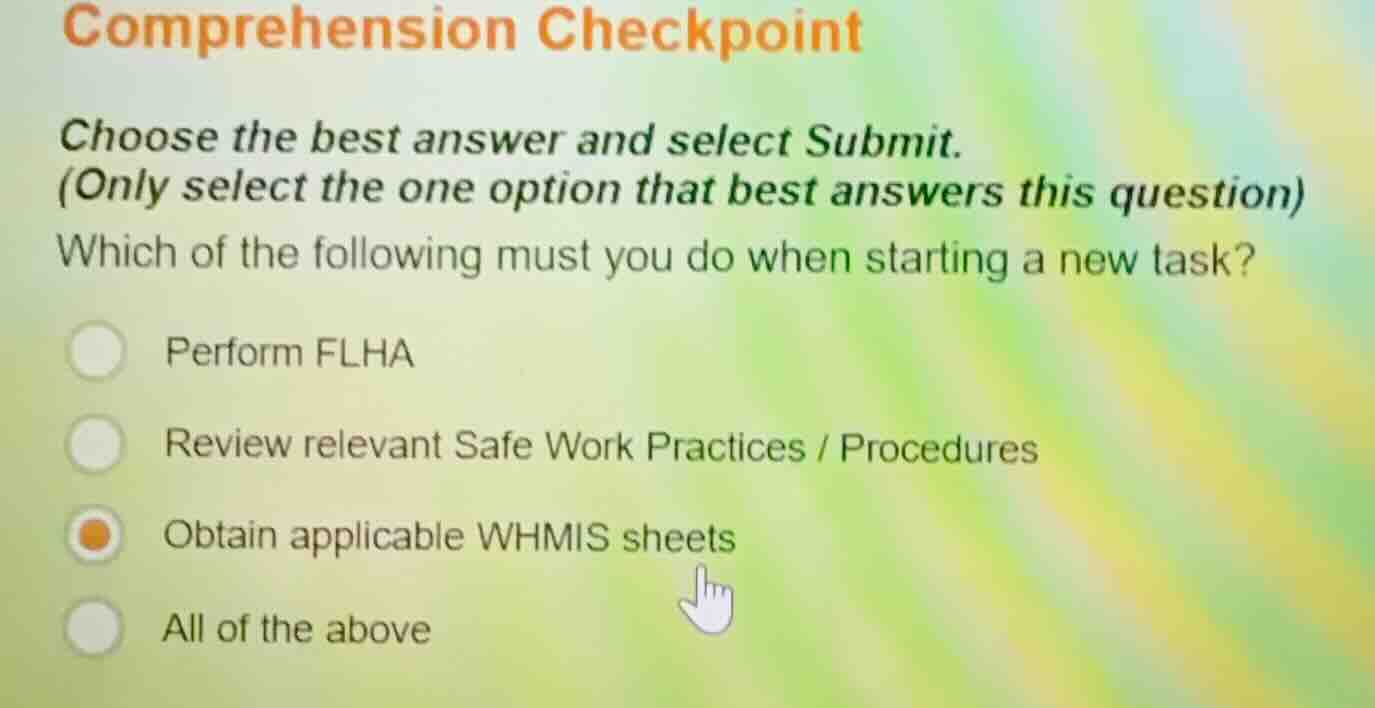 comprehension checkpoint choose the best answer and select submit. (onl…
