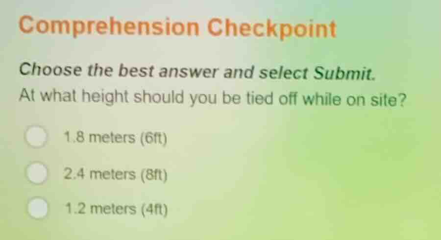 comprehension checkpoint choose the best answer and select submit. at w…