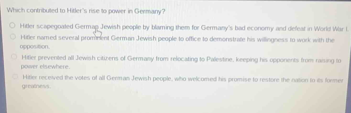 which contributed to hitler’s rise to power in germany? - hitler scapeg…