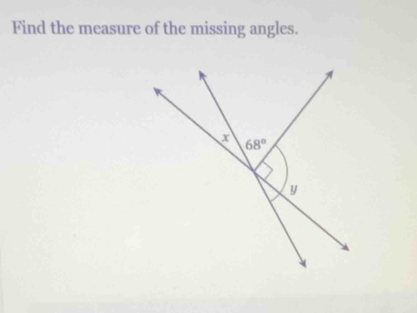 find the measure of the missing angles.