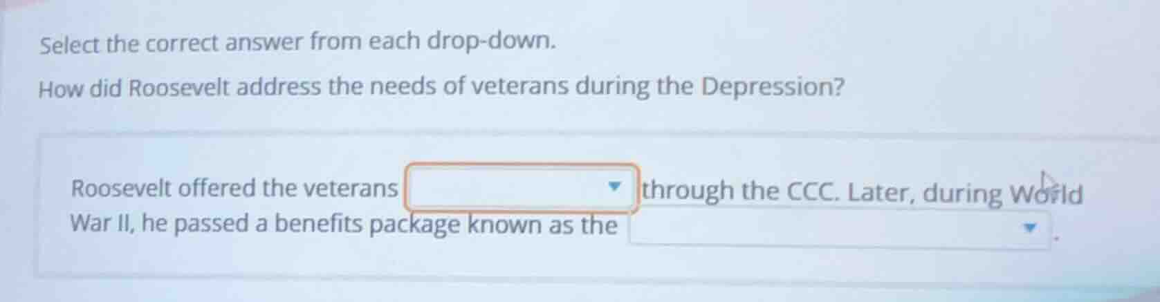 select the correct answer from each drop-down. how did roosevelt addres…