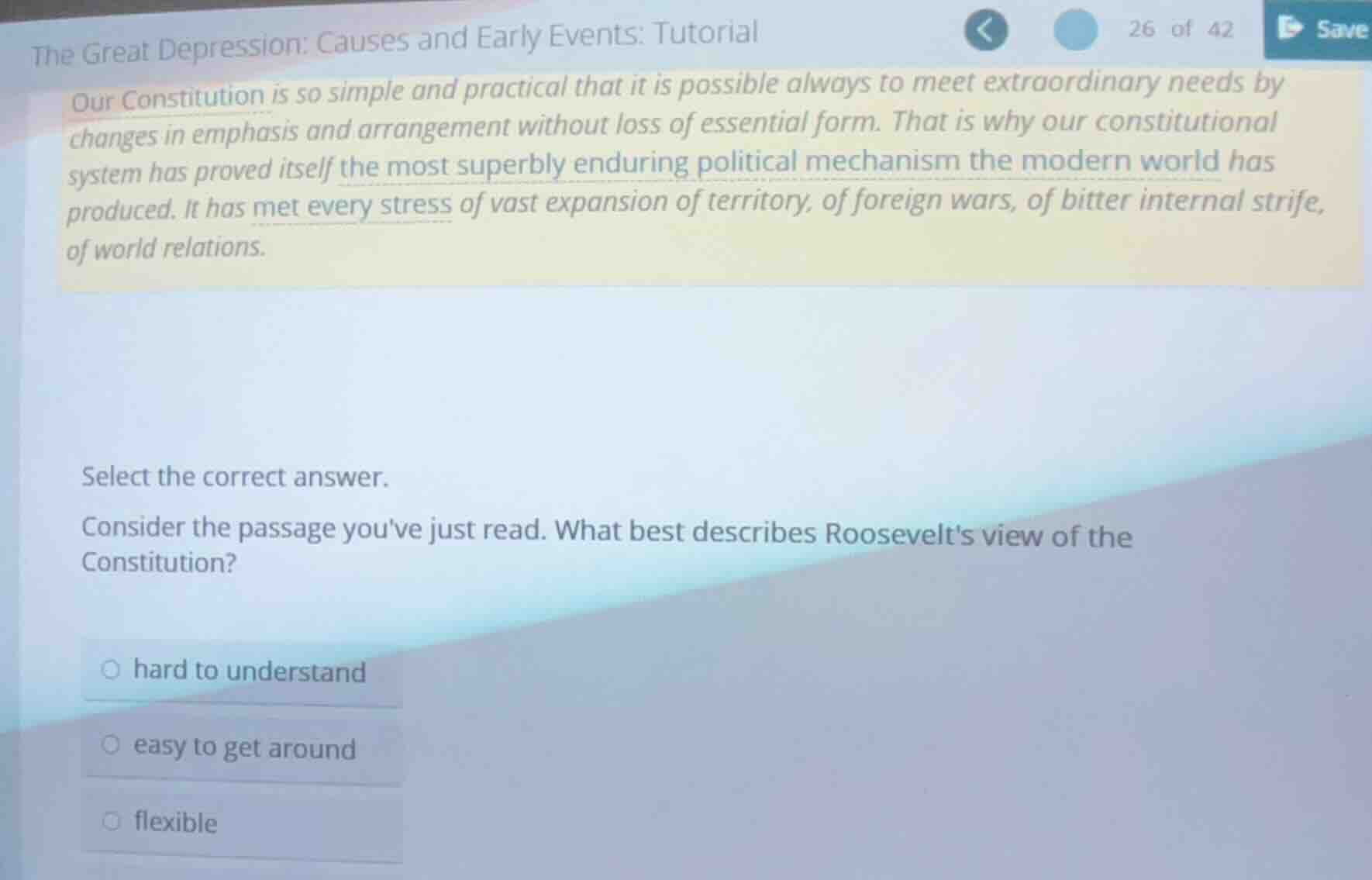 the great depression: causes and early events: tutorial our constitutio…
