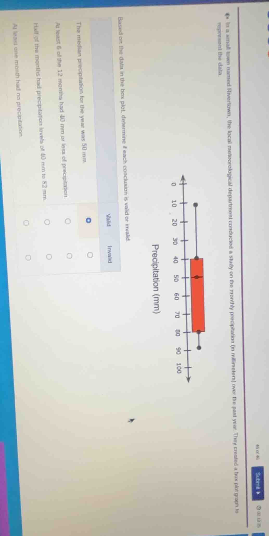 in a small town named rivertown, the local meteorological department co…