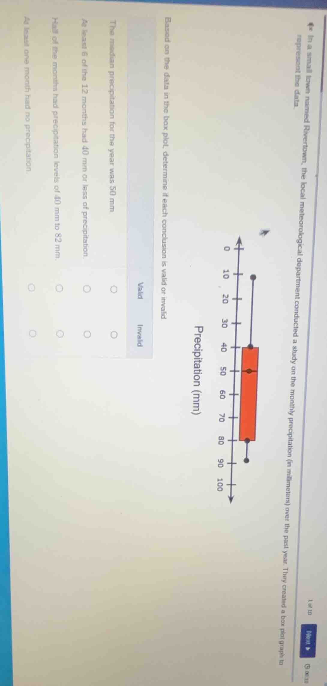 4. in a small town named rivertown, the local meteorological department…