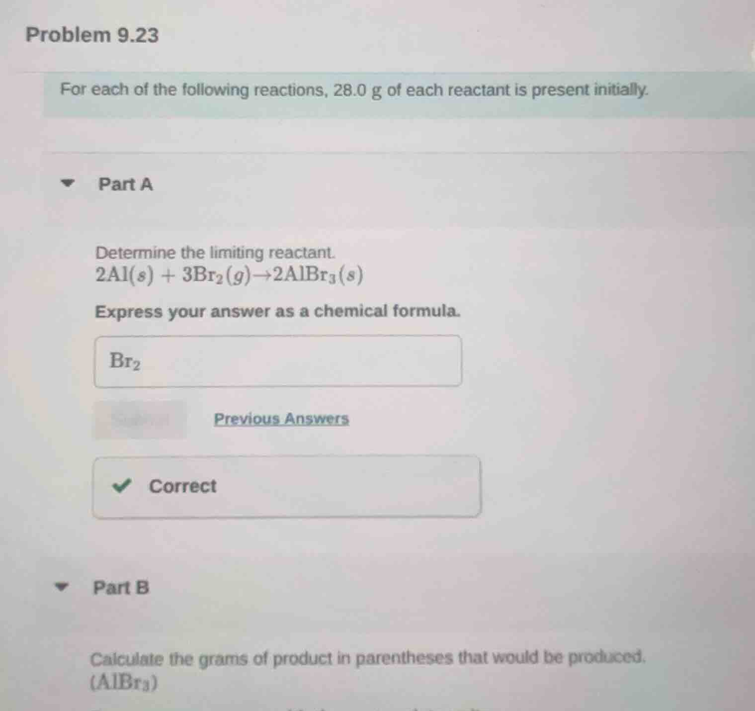 problem 9.23 for each of the following reactions, 28.0 g of each reacta…