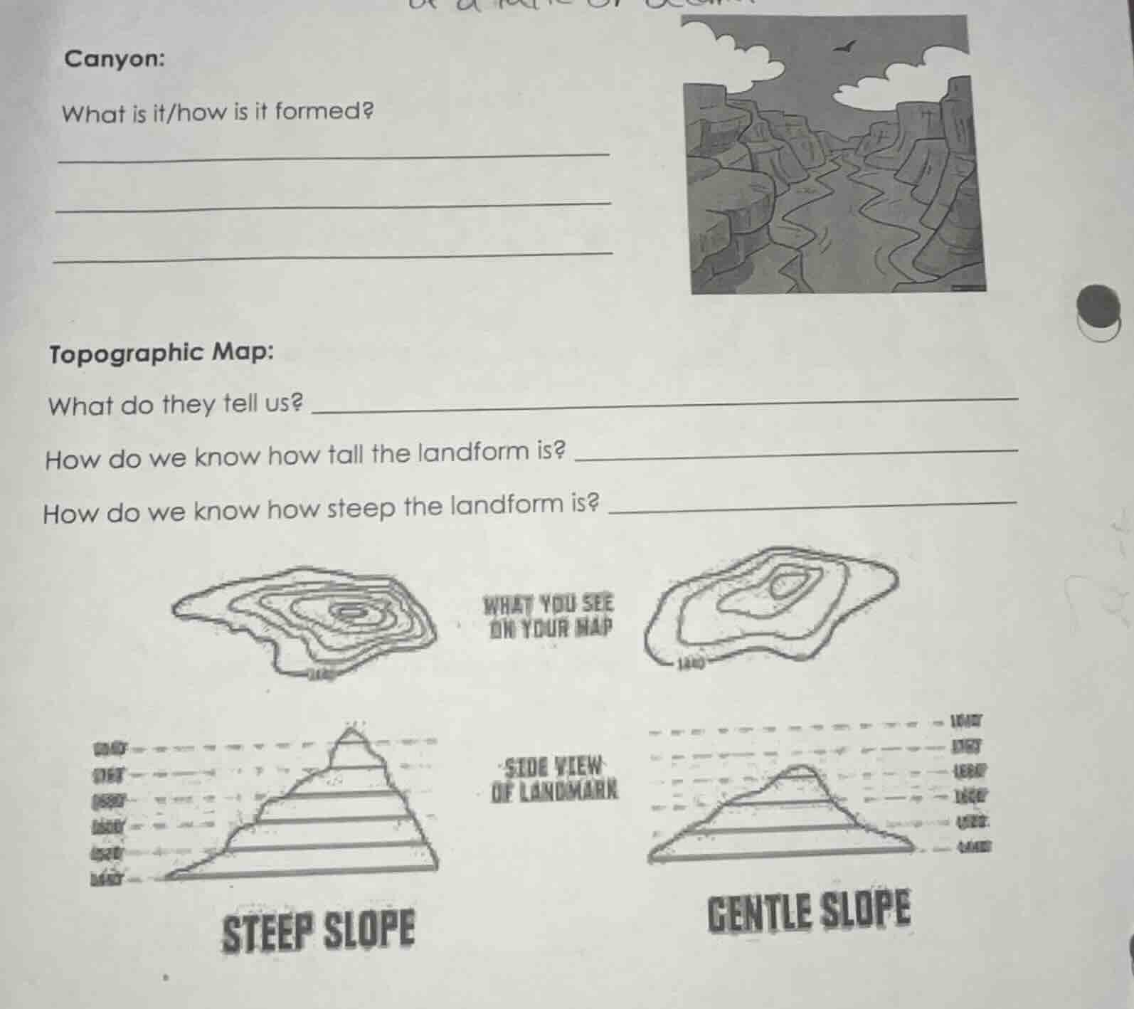 canyon: what is it/how is it formed? _______________________________ __…