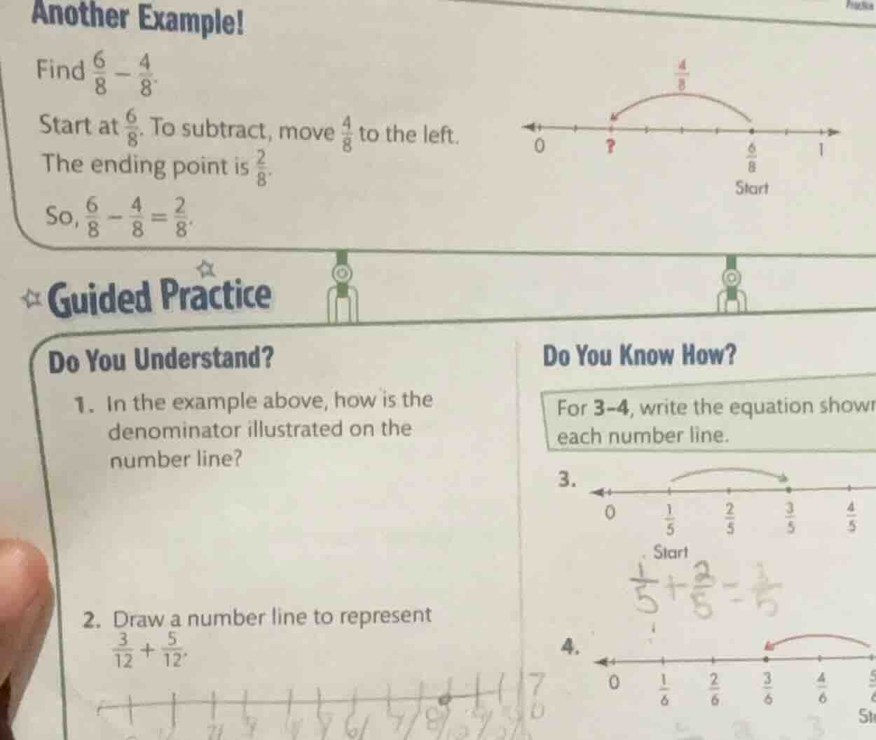 another example! find \\(\\frac{6}{8} - \\frac{4}{8}\\). start at \\(\\…
