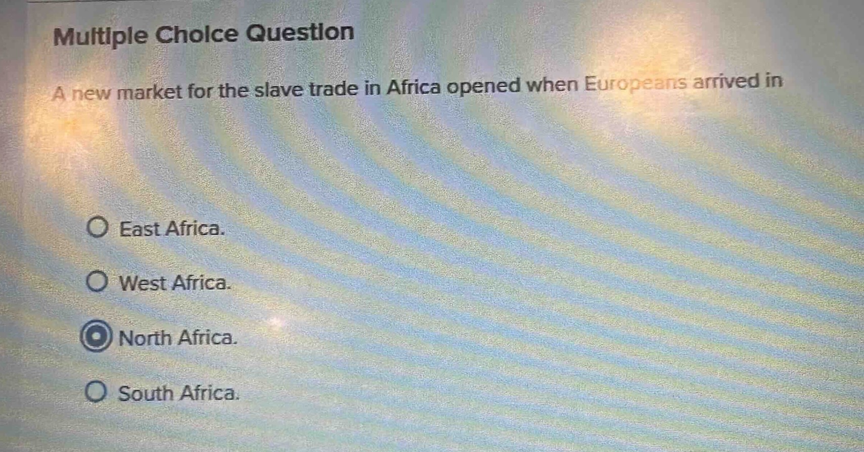 multiple choice question a new market for the slave trade in africa ope…
