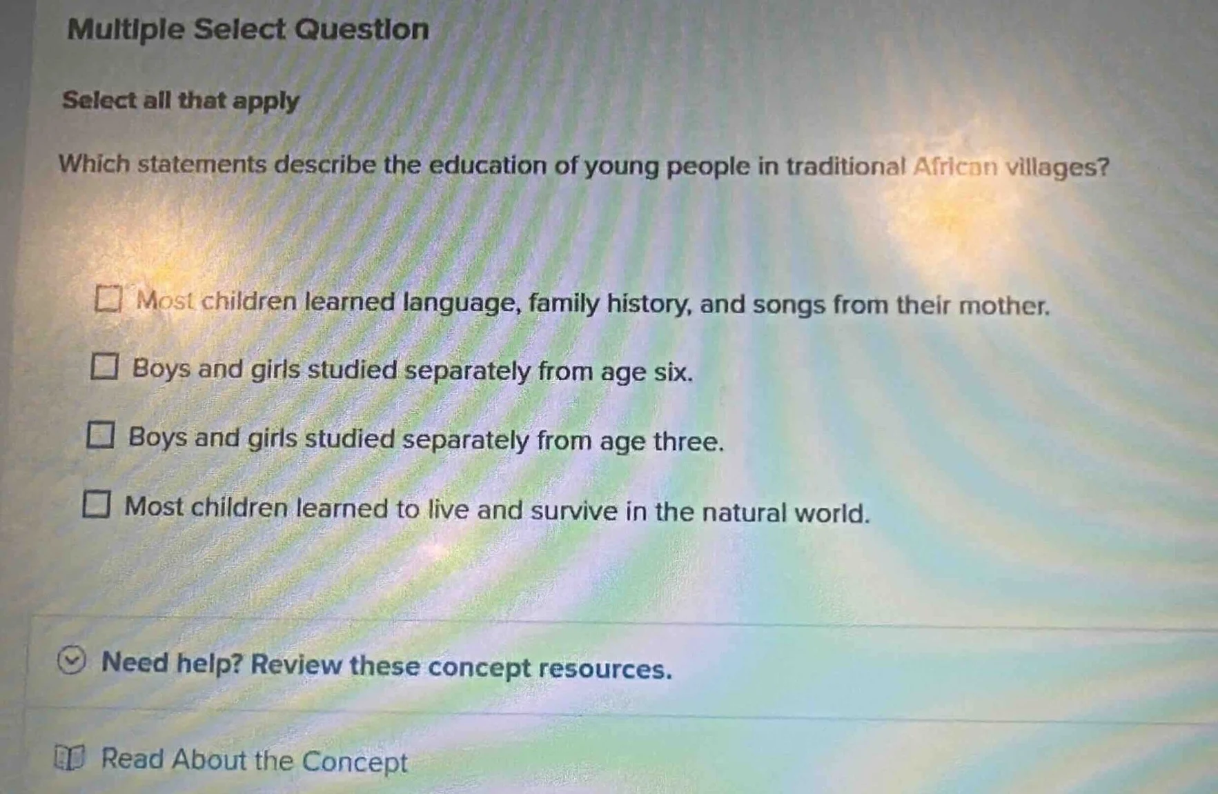 multiple select question select all that apply which statements describ…