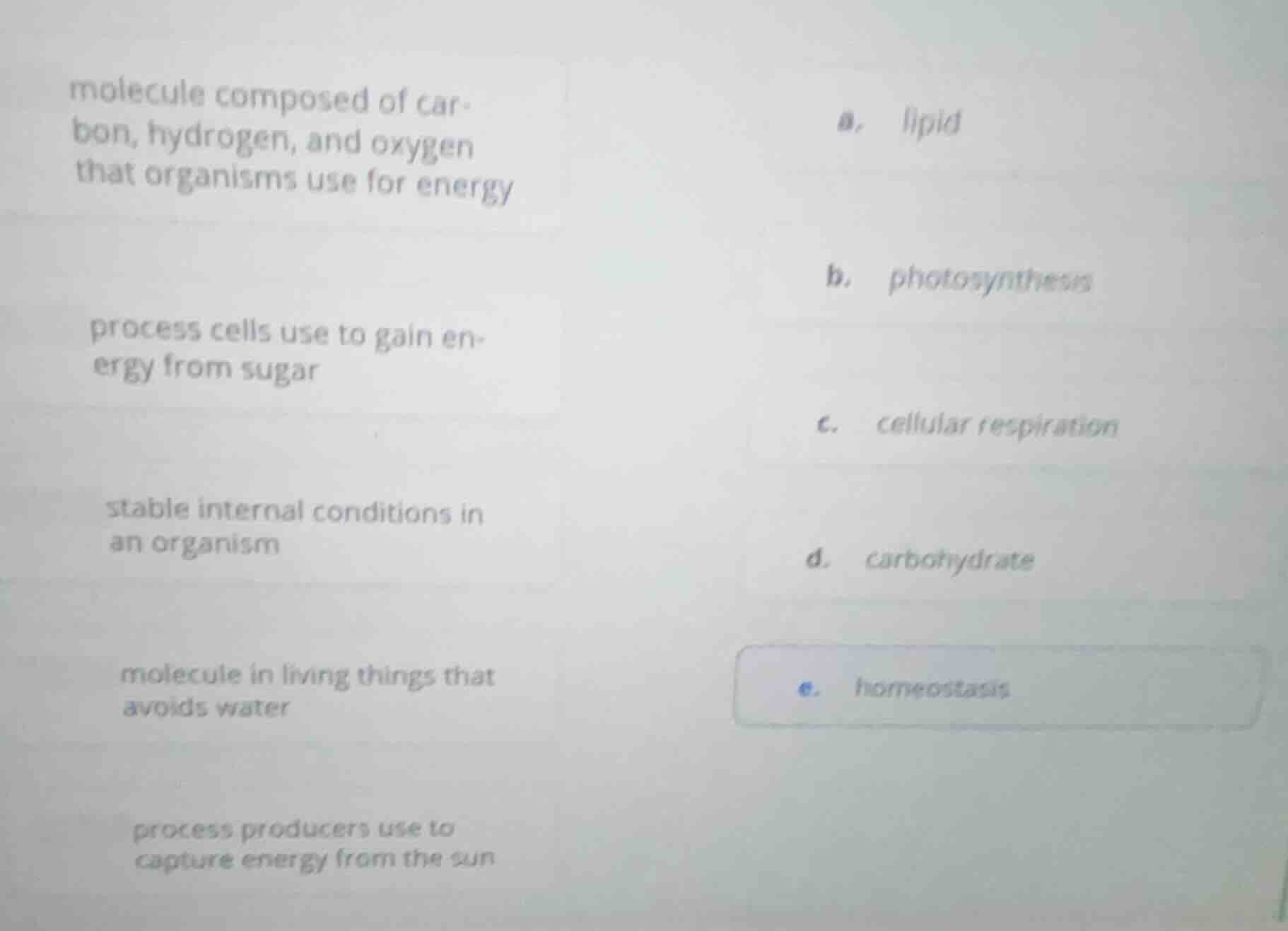 molecule composed of carbon, hydrogen, and oxygen that organisms use fo…