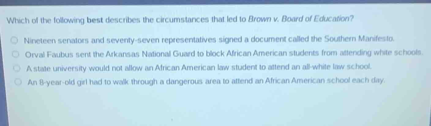 which of the following best describes the circumstances that led to bro…