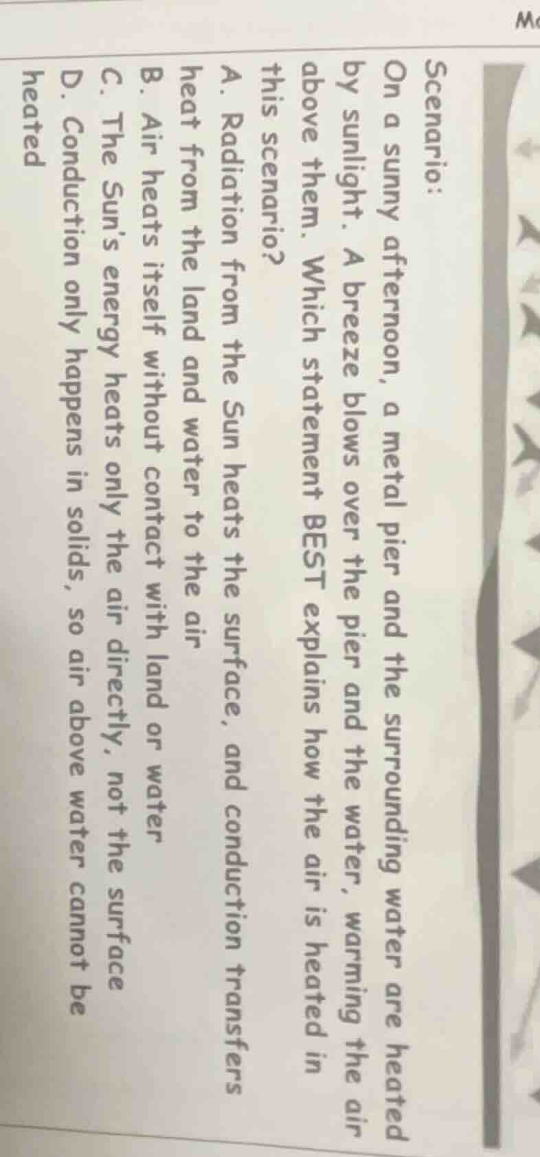 scenario: on a sunny afternoon, a metal pier and the surrounding water …