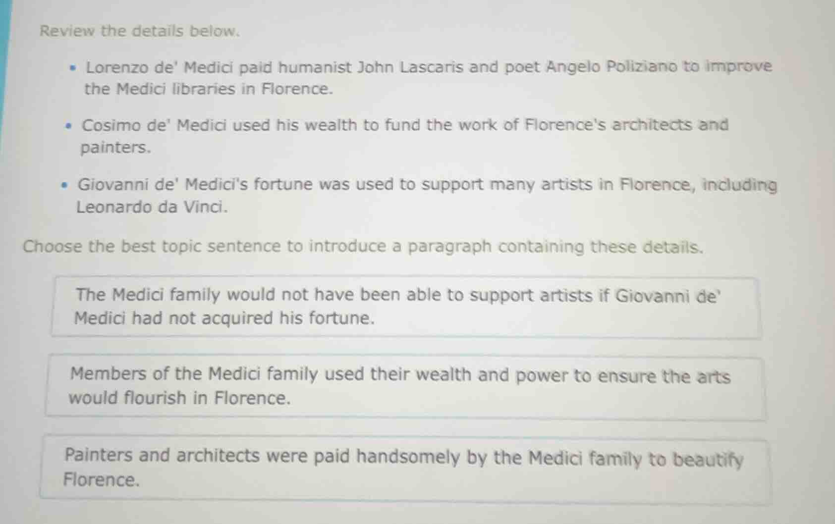 review the details below. - lorenzo de medici paid humanist john lascar…