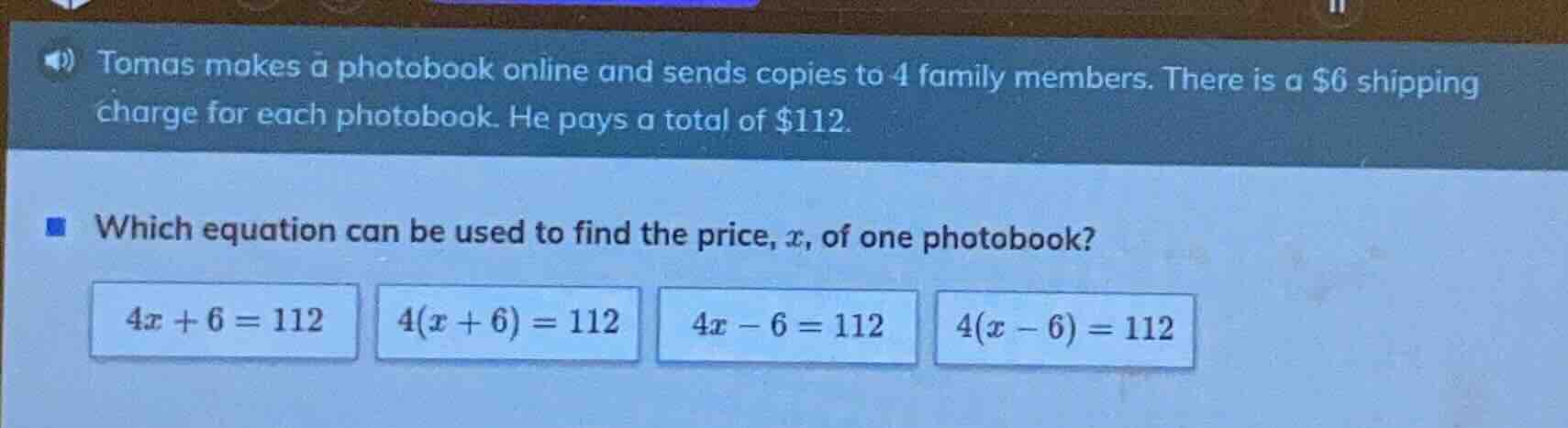 tomas makes a photobook online and sends copies to 4 family members. th…