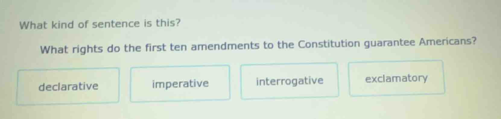 what kind of sentence is this? what rights do the first ten amendments …