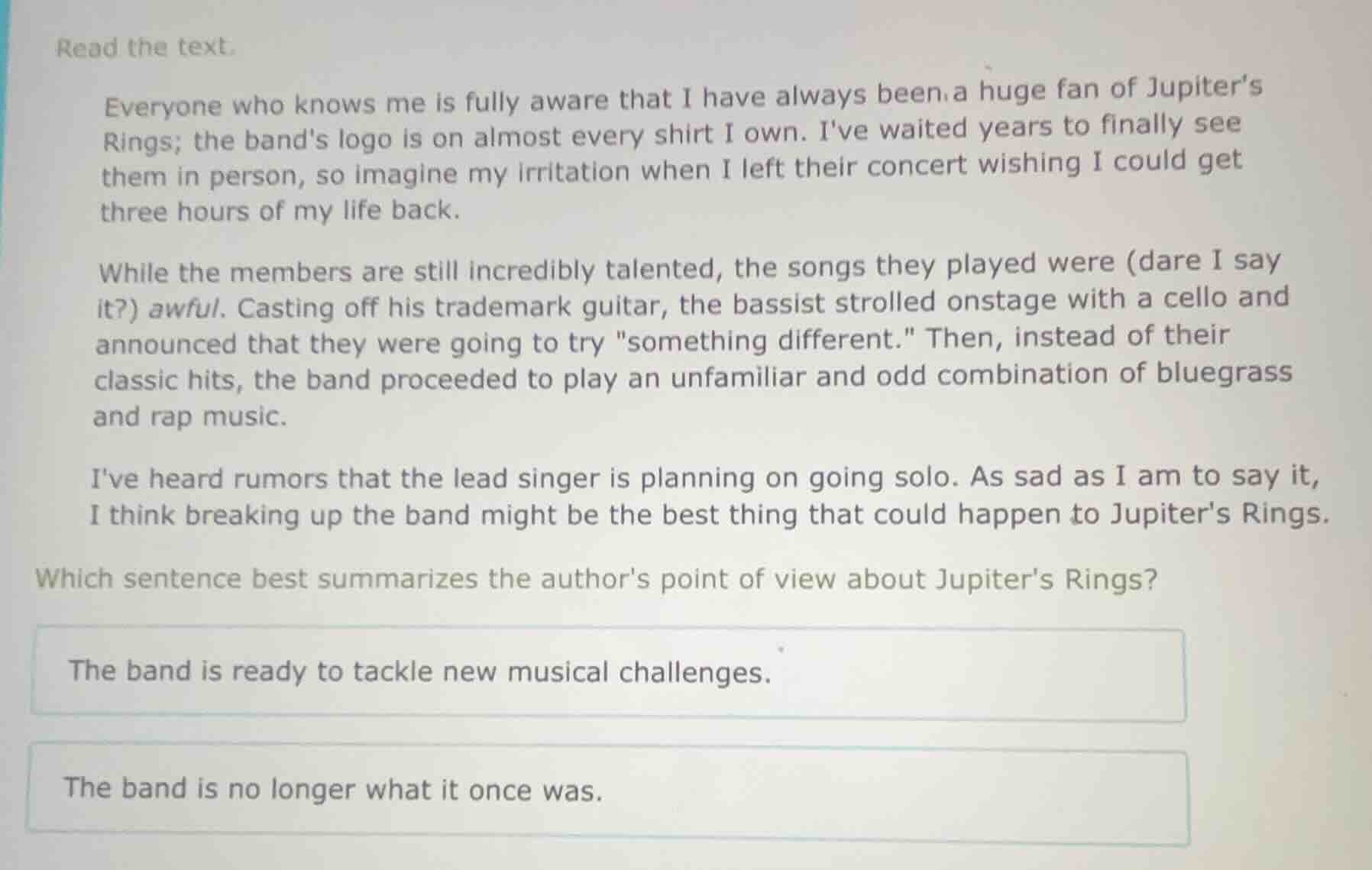 read the text. everyone who knows me is fully aware that i have always …