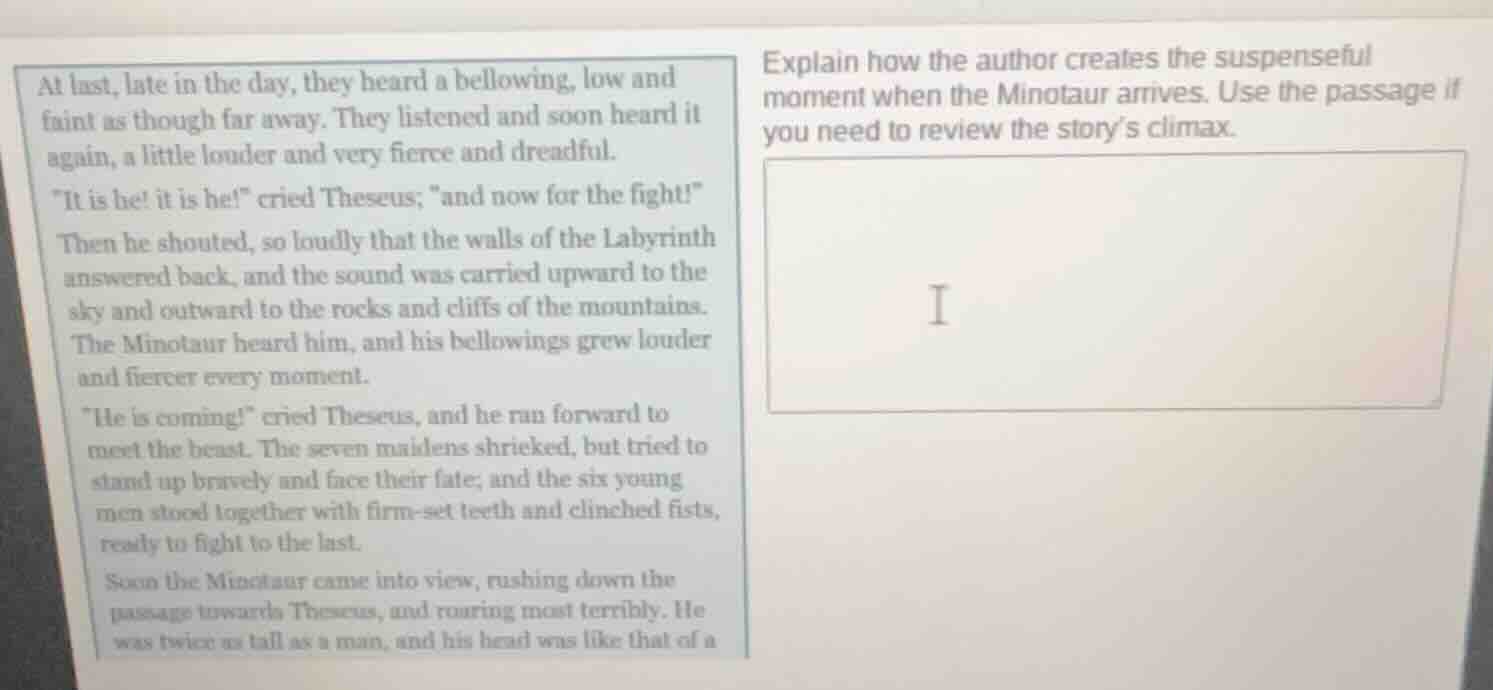at last, late in the day, they heard a bellowing, low and faint as thou…