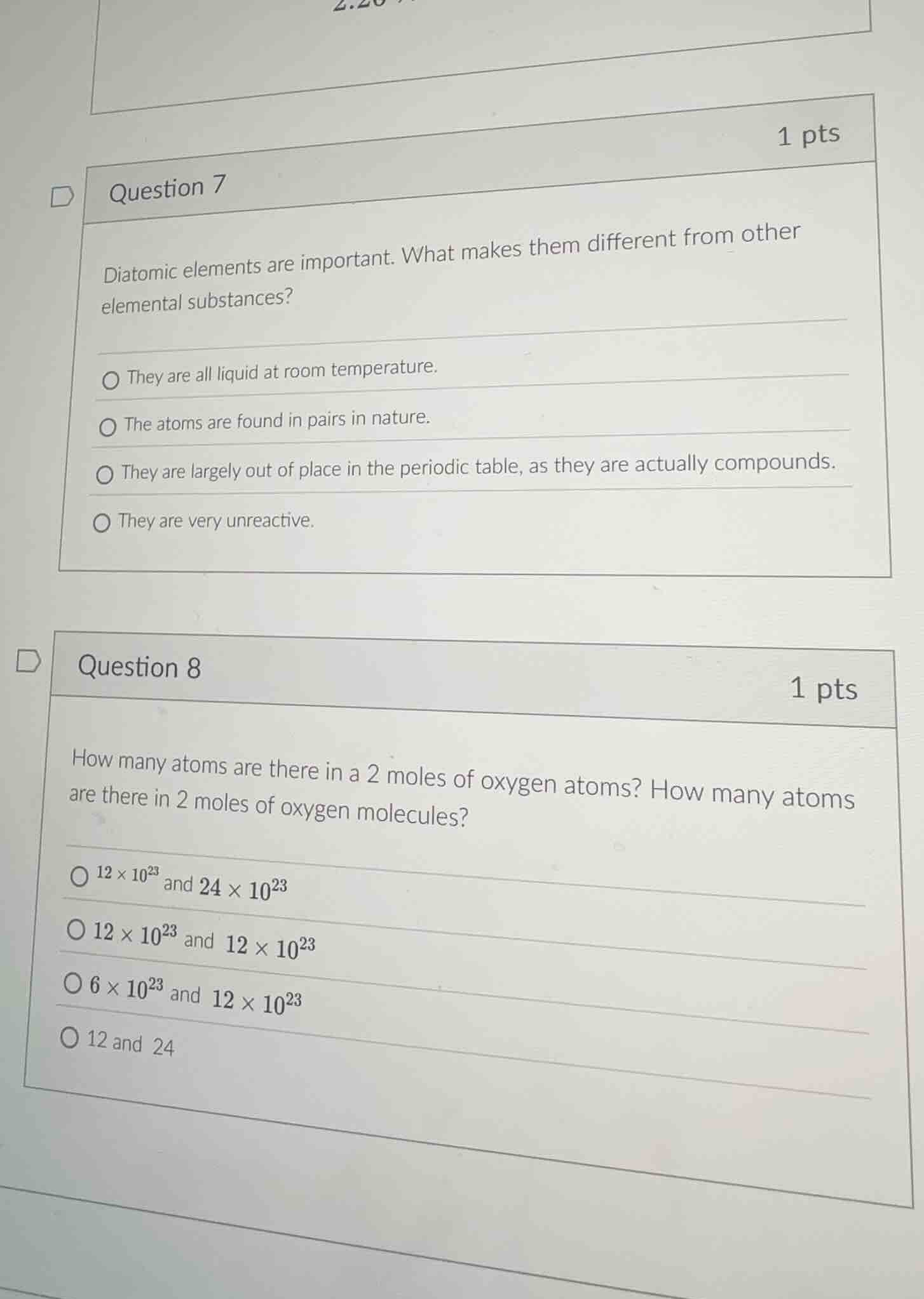 question 7 diatomic elements are important. what makes them different f…