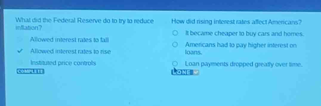what did the federal reserve do to try to reduce inflation? allowed int…