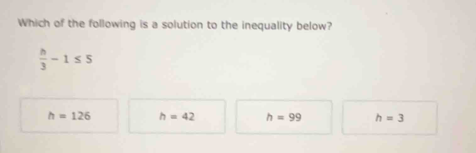 which of the following is a solution to the inequality below? \\(\\frac…