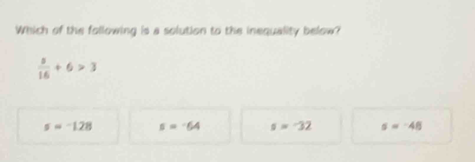 which of the following is a solution to the inequality below? \\(\\frac…