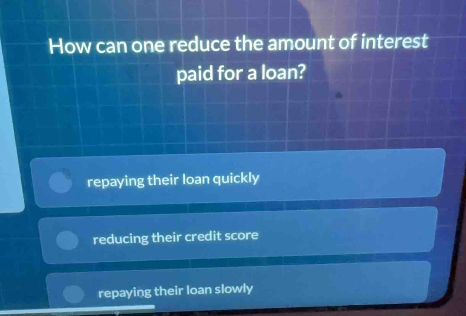 how can one reduce the amount of interest paid for a loan? repaying the…