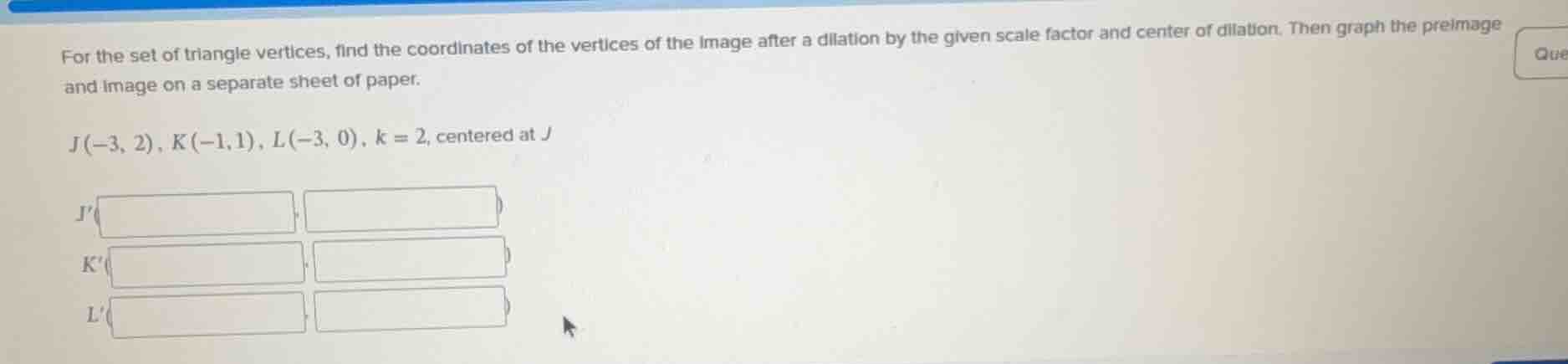 for the set of triangle vertices, find the coordinates of the vertices …