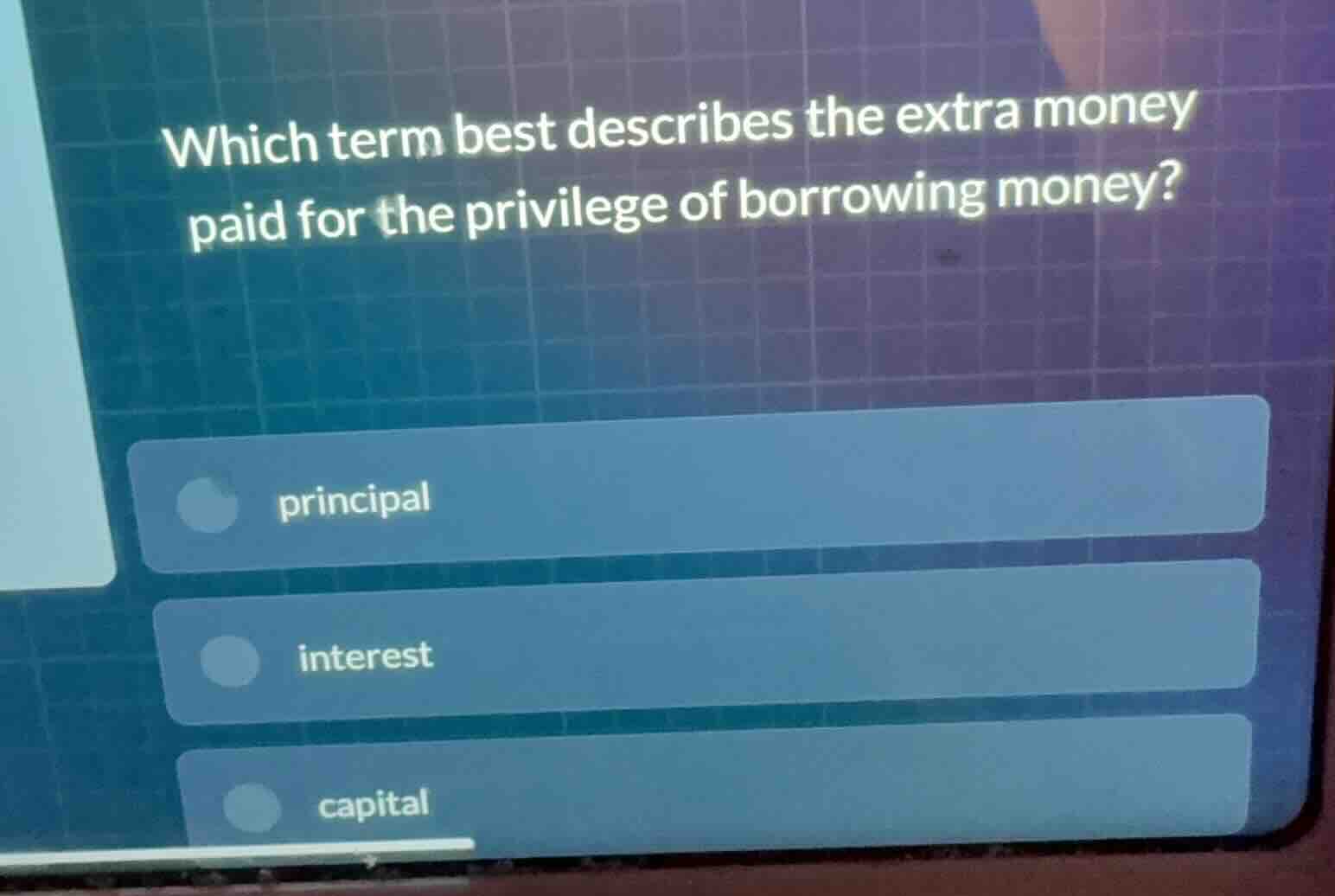 which term best describes the extra money paid for the privilege of bor…