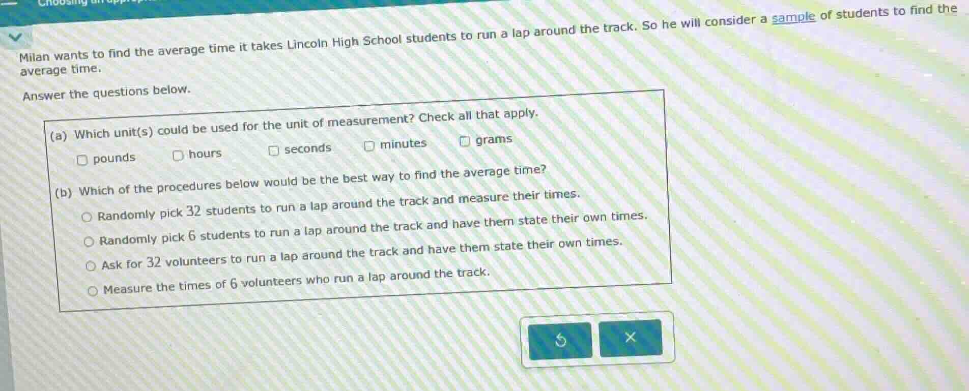 milan wants to find the average time it takes lincoln high school stude…