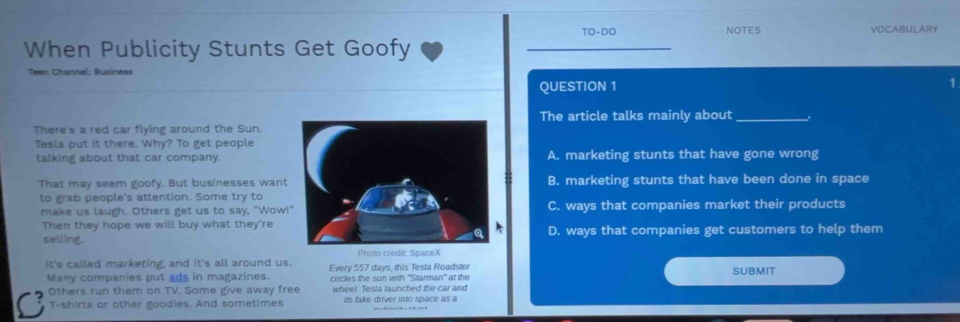 when publicity stunts get goofy teen channel: business theres a red car…