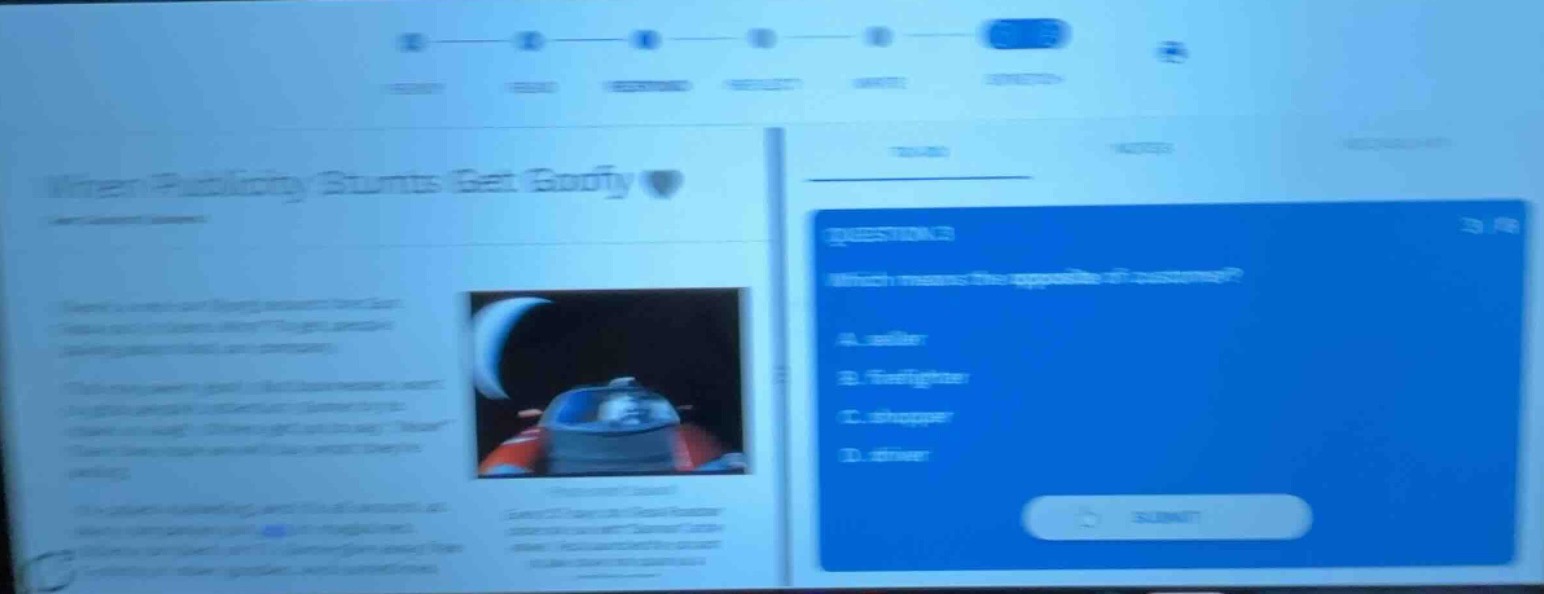 when publicity stunts get goofy question 3 which means the opposite of …