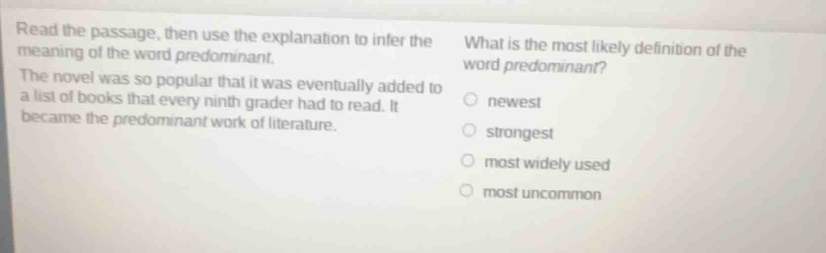 read the passage, then use the explanation to infer the meaning of the …