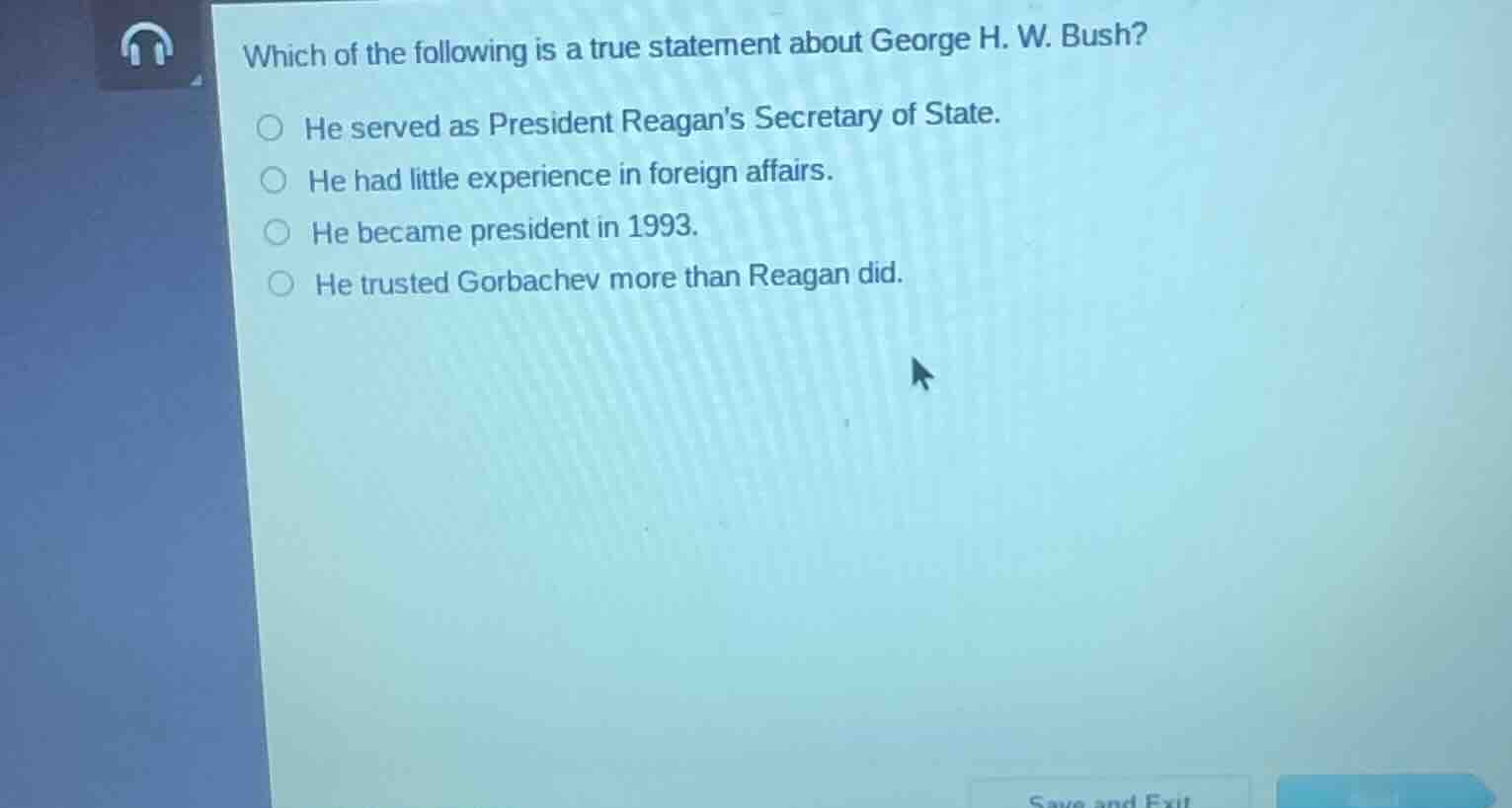 which of the following is a true statement about george h. w. bush? he …