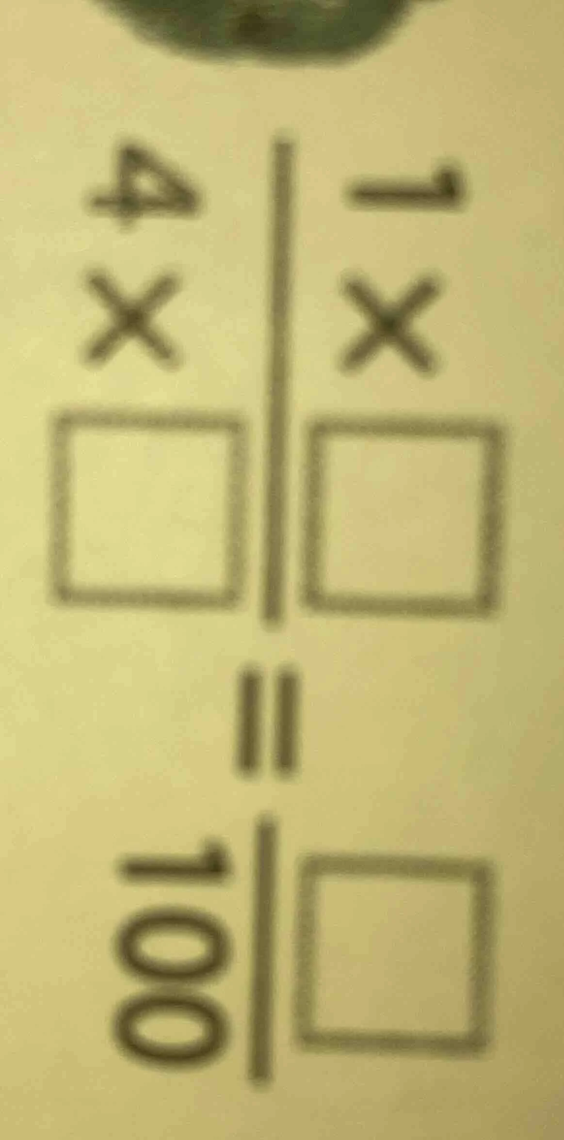 4×□ - ×□ = 100/□