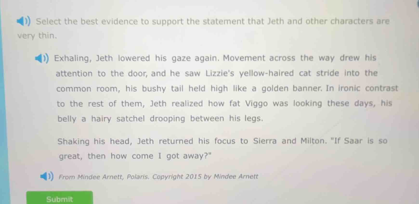 select the best evidence to support the statement that jeth and other c…