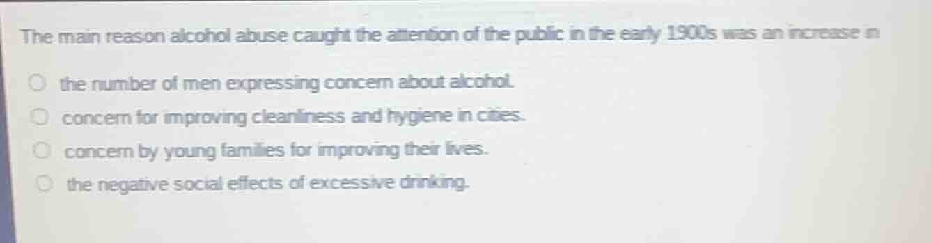 the main reason alcohol abuse caught the attention of the public in the…