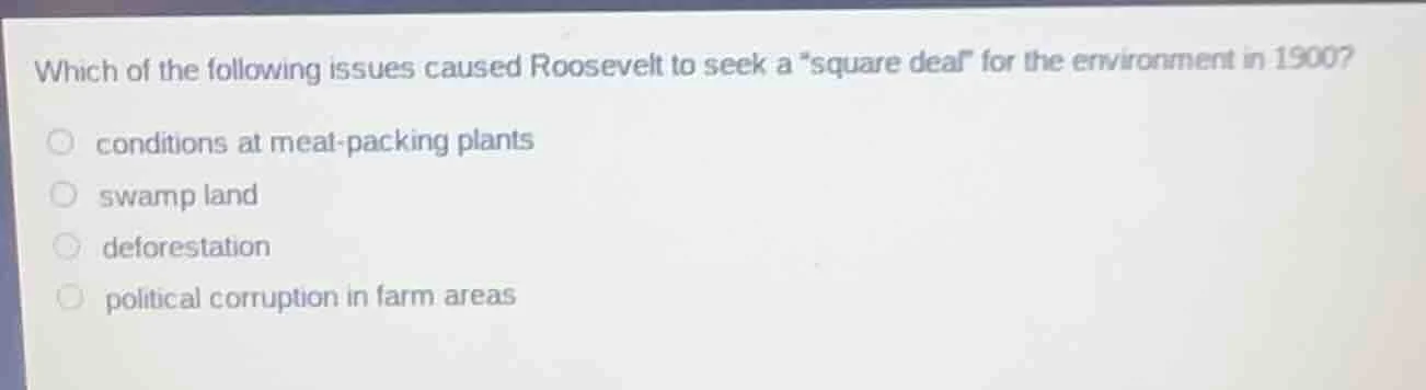 which of the following issues caused roosevelt to seek a \square deal\ …