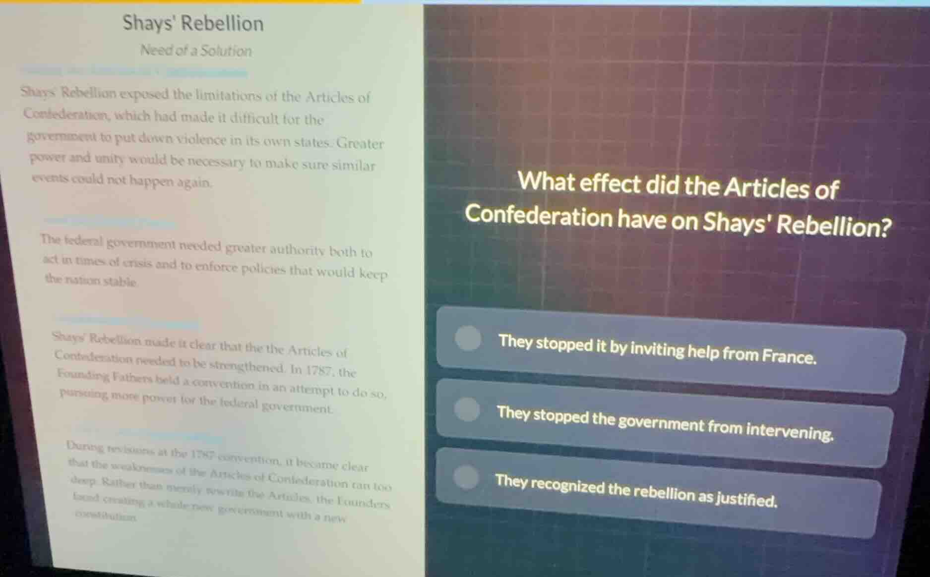 shays rebellion need of a solution shays rebellion exposed the limitati…