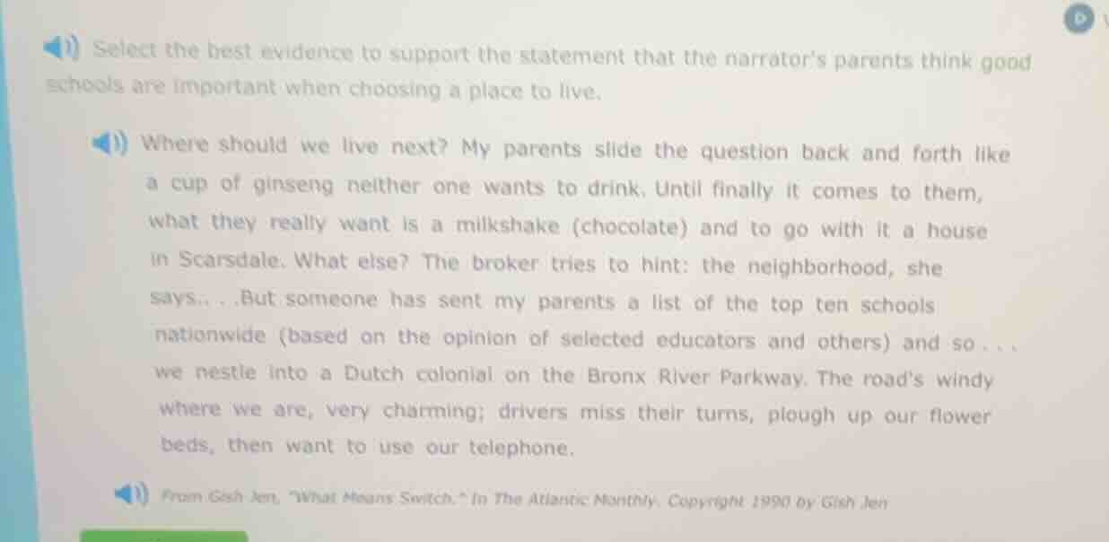 select the best evidence to support the statement that the narrators pa…