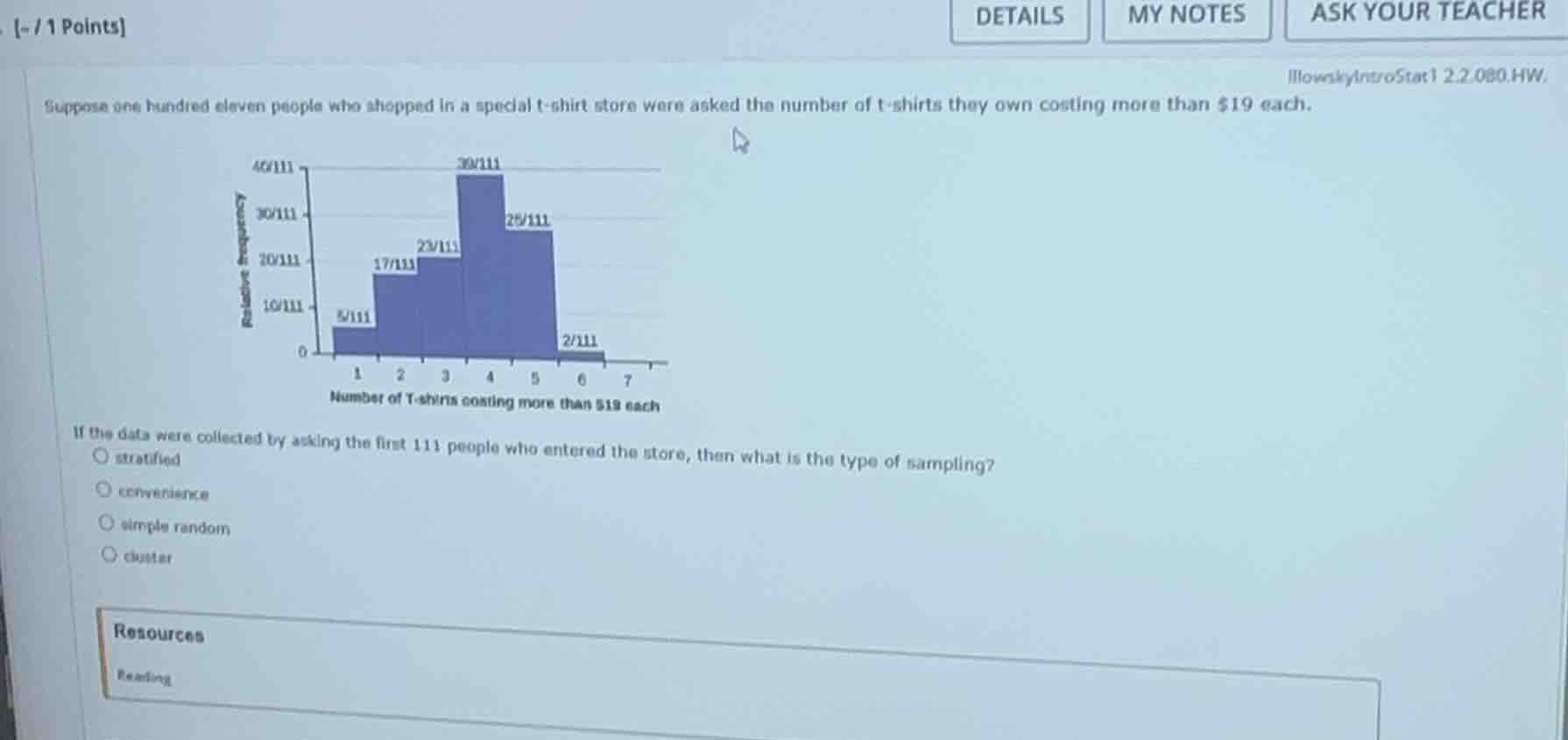 suppose one hundred eleven people who shopped in a special t - shirt st…