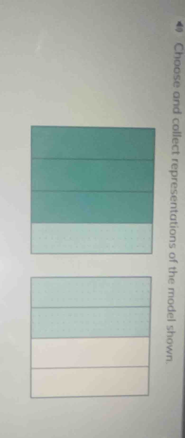 choose and collect representations of the model shown.