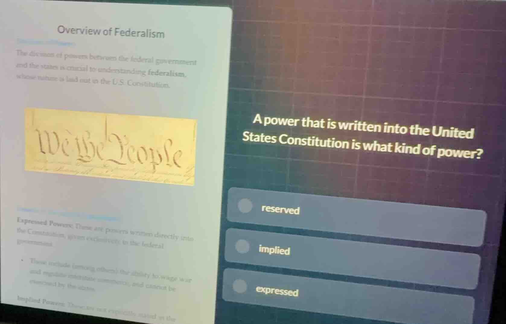 overview of federalism the division of powers between the federal gover…