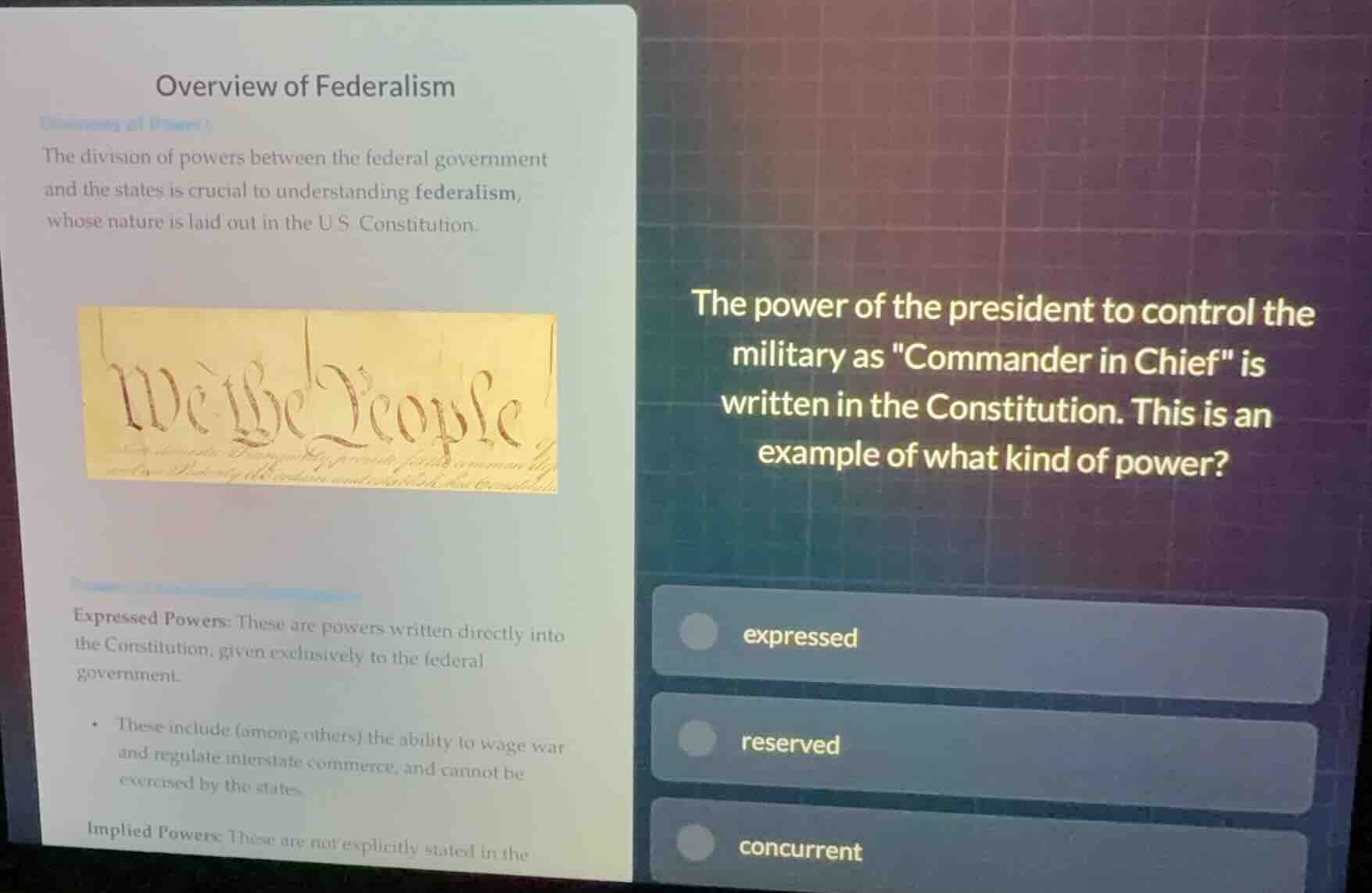 overview of federalism the division of powers between the federal gover…