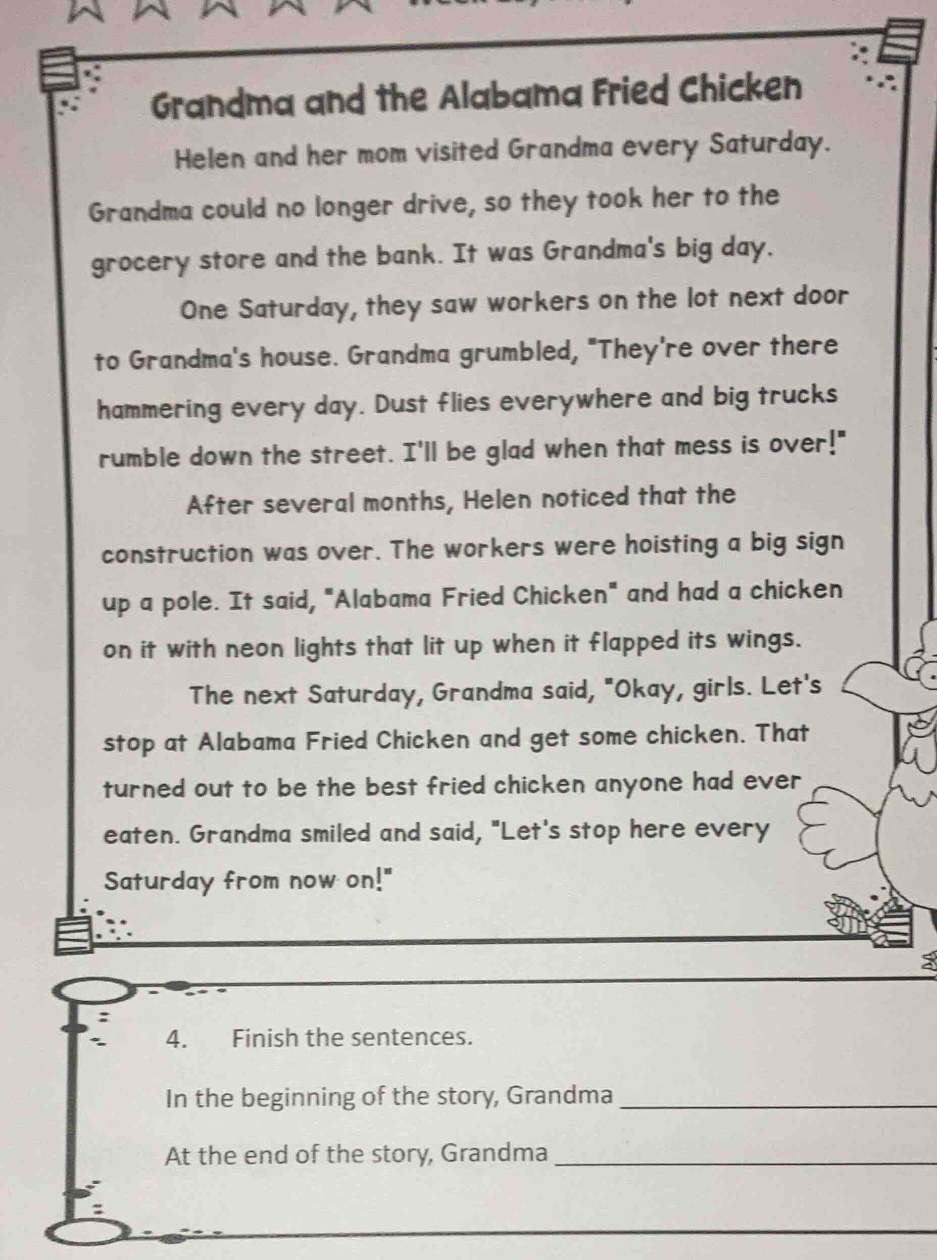 grandma and the alabama fried chicken helen and her mom visited grandma…